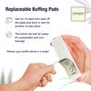 Professional Nail Buffer Block | Ultimate Shine Nail Buffing Block w/ 3 Way Buffing Methods & Replacement Buffer Pads | Japanese Buffer Block + 6 Replacement Buffer Pads Bundle by Onsen view 2