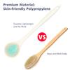 BEDELITE Back Bath Brush Long Handle for Shower of 2 - Soft Shower Brush for Men & Women,Back Brush Scrubber - 16.4" Long Skin Exfoliator for Body Bath Scrubber2 Pack, Pink & Ivory view 2