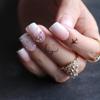 MqpQ Luxury Ombre Pink Press On Nails Short Square With Rhinestones Colorful Caviar Nude Fake Nails 24pc Glossy Full Cover False Nails For Women And Girls view 1