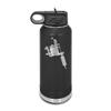 Tattoo Machine Laser Engraved Water Bottle Customizable Polar Camel Stainless Steel with Straw - Ink Body Art v2 Black 32 oz view 1