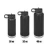Tattoo Machine Laser Engraved Water Bottle Customizable Polar Camel Stainless Steel with Straw - Ink Body Art v2 Black 32 oz view 3