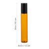 Beaupretty 10pcs Portable Travel Glass Roller Bottles Containers Caps for Perfume and Makeup Storage view 3