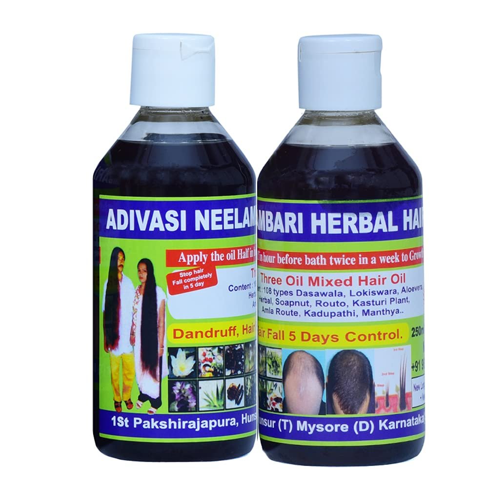 ADIVASI LAVANCHA HAIR CARE Adivasi Neelambari Herbal hair oil (250 ml)