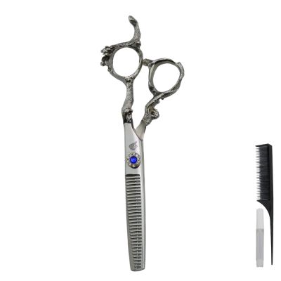 6.0 Inch Hair Cutting Scissor Thinning Shears Professional Hairdressing Scissors Kit Barber Accessories Dragon Shaped Salon Hair Clipper Japanese Steel (Size : Thinning Scissor)