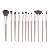 MINISO Makeup Brush Set, Premium Soft Eye Shadow Powder Eyebrow Brush Concealer Brush, Golden 12Pcs view 2