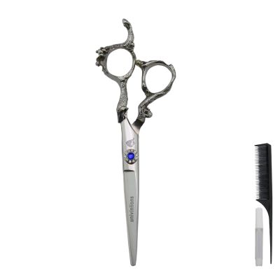 NA 6.0 Inch Hair Cutting Scissor Thinning Shears Professional Hairdressing Scissors Kit Barber Accessories Dragon Shaped Salon Hair Clipper Japanese Steel (Size : Cutting Scissor)