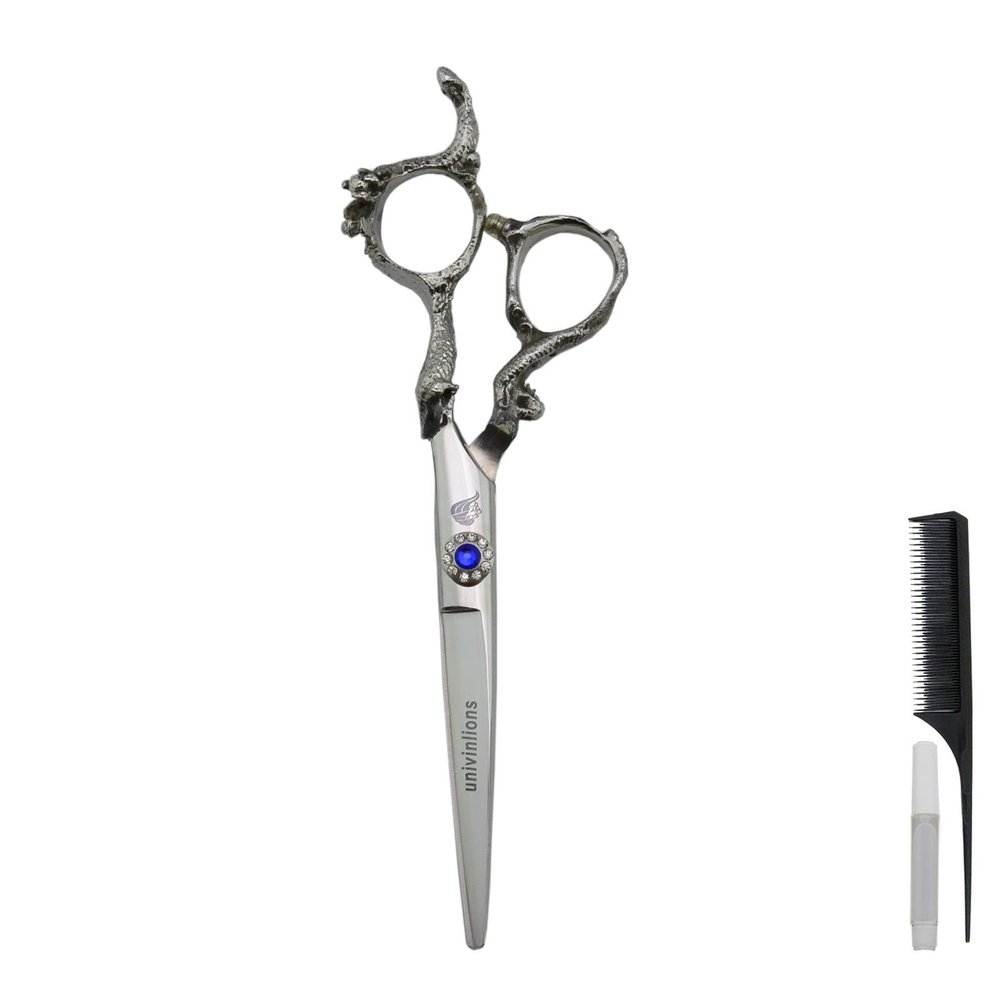 NA 6.0 Inch Hair Cutting Scissor Thinning Shears Professional Hairdressing Scissors Kit Barber Accessories Dragon Shaped Salon Hair Clipper Japanese Steel (Size : Cutting Scissor)