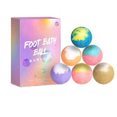Foot Bath Bombs 6 Pack 6 Different IngredientsFoot Spa Bomb Rich Essential Oils for Dry Cracked Tired Sore Feet Elitzia ETH60124
