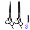6.0 Inch Black Hair Styling Scissor Professional Hairdressing Scissors Kit Hair Cutting Thinning Shears Barber Accessories Dragon Shaped Salon Hair Clipper Japanese Steel (Size : Scissors Kit) view 1