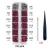 Nail Art Supplies Rhinestone Box Set, Flat Back Crystal Stones For Diy, Clothes, Shoe Bag,Dk Pink view 2
