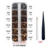 Nail Stickers Rhinestone Box Set, Flat Back Crystal Stones For Diy, Clothes, Shoe Bag,Lt Col Topaz view 2