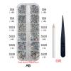 Nail Accessories Rhinestone Box Set, Flat Back Crystal Stones For Diy, Clothes, Shoe Bag,Away view 2
