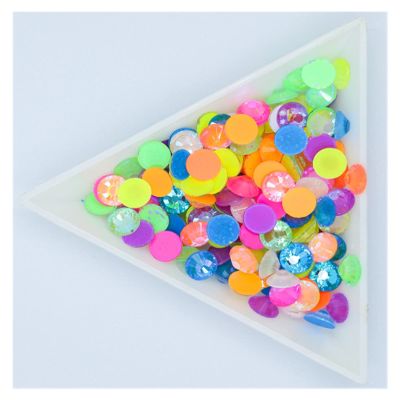 Fluorescence Glass Nail Art Non Hotfix Rhinestones SS4-30 Strass Nail Art Decorations Rhinestones Luminous Crystal AB (Color : 0017, Size : Ss12 1440pcs)