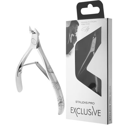 Staleks EXCLUSIVE 20 Cuticle Nippers 5 mm (Magnolia)  Ergonomic Design with Heel  Ultra-Precise Manual Sharpening for Professional Manicures