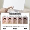 Makeup Mirror Lighted Home Removable Large LED Vanity Mirror, Dressing Table Desktop Cosmetic Mirror with Storage Base, Stepless Dimming (Color : White, Size : 24 * 37cm) view 4