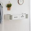 BarberPub Wall Mount Station with Drawers Styling Cabinet Open Storage Beauty Salon Spa Equipment 2502 (White) view 2