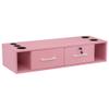 BarberPub Wall Mount Station with Drawers Styling Cabinet Open Storage Beauty Salon Spa Equipment 2502 (Pink) view 1