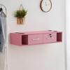 BarberPub Wall Mount Station with Drawers Styling Cabinet Open Storage Beauty Salon Spa Equipment 2502 (Pink) view 2