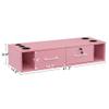 BarberPub Wall Mount Station with Drawers Styling Cabinet Open Storage Beauty Salon Spa Equipment 2502 (Pink) view 3