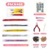 Hair Tinsel Kit with Tools and Instruction Easy to Use 5 Colors 1000 Strands 47 Inches Glitter Tinsel Hair Extensions for Women and Girls, Sparkling Shinny Fairy Hair Accessories for Christmas New Year Halloween Cosplay Party view 3