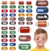 15 Sheets Football Temporary Stickers Kids Football Face Stickers Football Under Eye Sticker Face Paint for Football Game Party Decoration Favor Supplies view 1