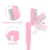 G2PLUS 2PCS Folding Eyelash Comb, Eyelash Separator Tool, Pink Eyebrow Comb Metal Teeth, Eyelash Brush Tool for Lash & Brow view 3