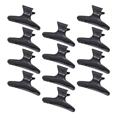 Lurrose 12pcs Butterfly Hair Clamps Clips Salon Use Hair Claw Clips Hair Fixing Clips Section Clips Hairdressing Salon Tool for Styling, Sectioning, Cutting, Coloring