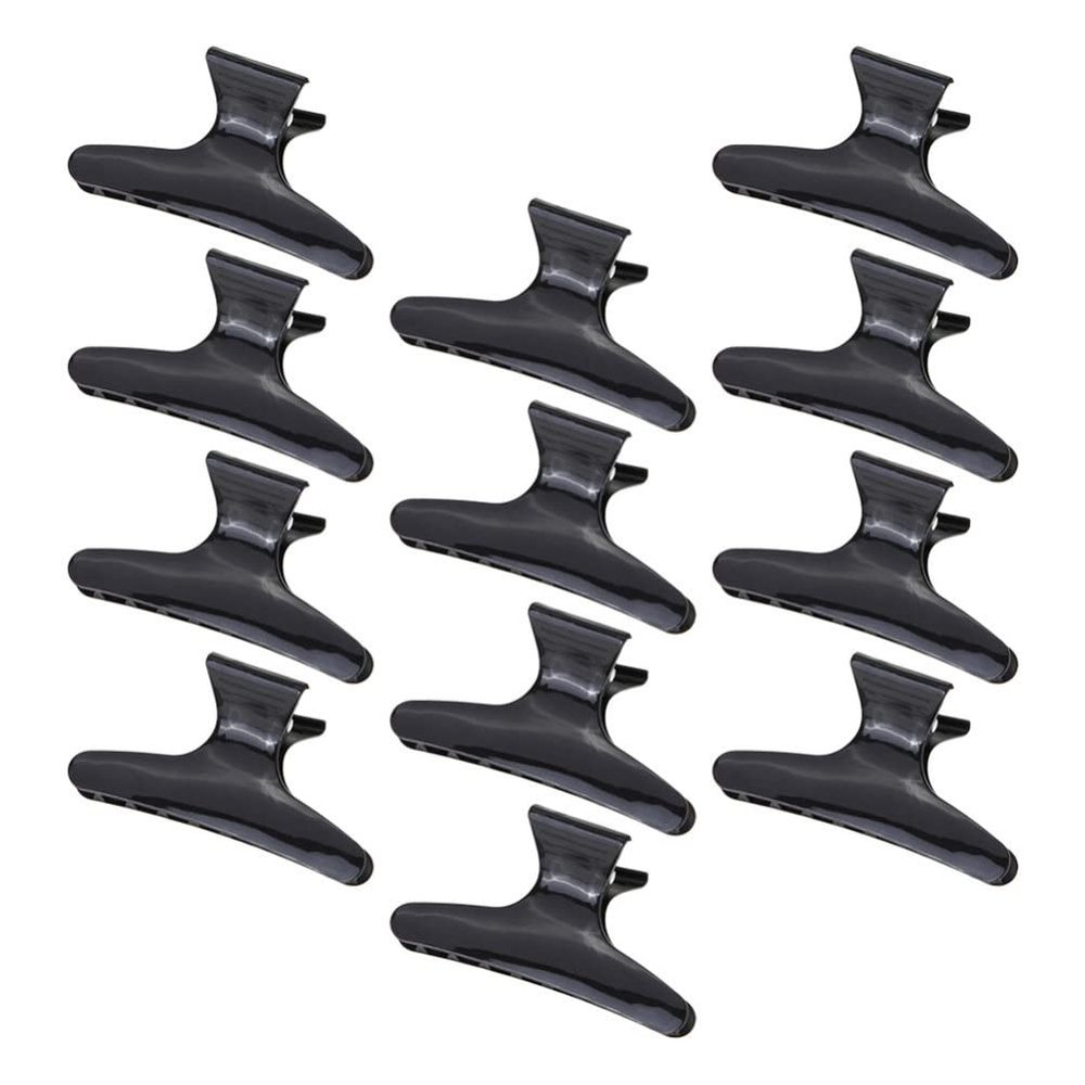 Lurrose 12pcs Butterfly Hair Clamps Clips Salon Use Hair Claw Clips Hair Fixing Clips Section Clips Hairdressing Salon Tool for Styling, Sectioning, Cutting, Coloring