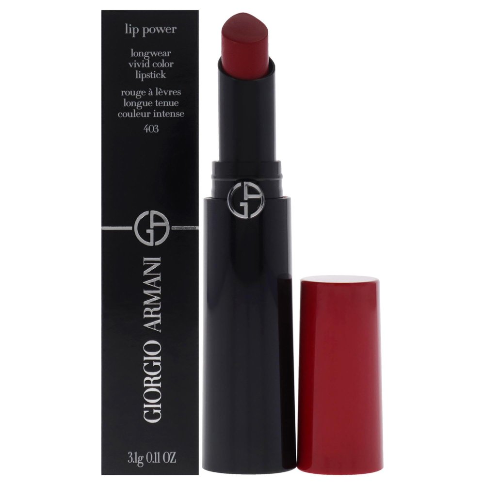 Giorgio Armani Lip Power Longwear Vivid Color Lipstick - 403 Fighter for Women - 0.11 oz Lipstick