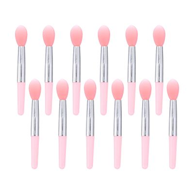 Beaupretty 12pcs Silicone Lip Brush Lipstick Lip Balm Portable Easy to Carry for Makeup Includes Handles Opp Bag