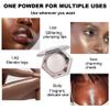 Pearl White Shimmer Glitter Highlighter Highlight Makeup Contour Powder,Silver Face Highlighter, Highlighter+Makeup iluminadores Illuminator Make Up (Shiny Silver) view 2