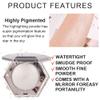 Pearl White Shimmer Glitter Highlighter Highlight Makeup Contour Powder,Silver Face Highlighter, Highlighter+Makeup iluminadores Illuminator Make Up (Shiny Silver) view 4