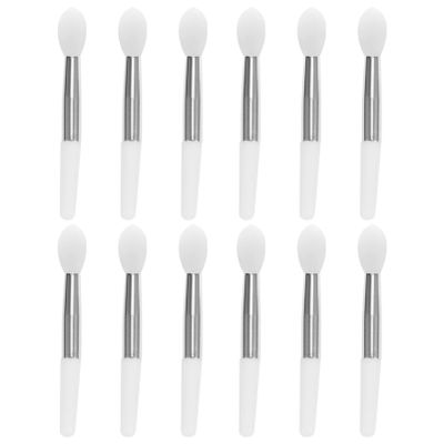Beaupretty 12pcs Silicone Lipstick Brush Set Lip Mask Applicator for Precise Lip Application Easy to Carry Stylish Design Transparent Handle for Makeup Go