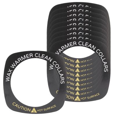 10pcs Wax Warmer Collar, Professional Wax Heater Protective Ring Warmer Clean Collars Machine Accessories for Most Standard Size Waxs Heaters (Square)