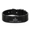 Inspirational Barber Black Shark Mesh Bracelet, I am Barber It's not What I do but It's What I am, Best Birthday for Barber view 1