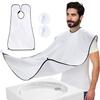 Beard Bib Beard Apron Stocking Stuffers for Men Gifts for Men Dad Fathers Day Anniversary Valentines Day Gifts, Christmas Gifts for Him Boyfriend Husband Son Beard Trimming Catcher Bib (White) view 1