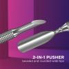 Staleks Pro Manicure Pusher EXPERT 90 Type 2  Beveled & Rounded Wide Ends  Stainless Steel  Non-Slip Handle view 4
