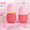 Ice Roller for Face and Eye, Ice Face Roller, Aesthetic Skin Care Tools Gifts for Women Cute Preppy Stuff,Silicone Ice Mold for Beauty(Pink) view 3