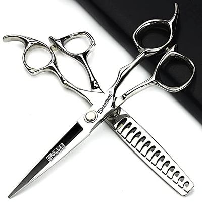 AXEMOORE 6 Inch Professional Hairdressing Scissors Set Sharp Scissors Hairdresser/Household/Hairdressing Scissors Stainless Steel Hairdressing Scissors