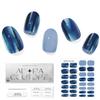 Adora Couture Semi-Cured Gel Nail Strips - 30 Salon-Quality Stickers with UV Light Required, Long Lasting, Easy Application & Removal, Includes Prep Pads, Nail File, Wooden Stick (Blue England) view 1
