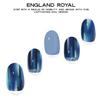 Adora Couture Semi-Cured Gel Nail Strips - 30 Salon-Quality Stickers with UV Light Required, Long Lasting, Easy Application & Removal, Includes Prep Pads, Nail File, Wooden Stick (Blue England) view 2