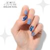 Adora Couture Semi-Cured Gel Nail Strips - 30 Salon-Quality Stickers with UV Light Required, Long Lasting, Easy Application & Removal, Includes Prep Pads, Nail File, Wooden Stick (Blue England) view 3
