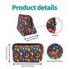 AJLTPA Cosmetic Bag Waterproof Neoprene Zipper Pouch Travel Portable Toiletry Makeup Bags Organizer Case for Women and Girls,Space Dinosaur view 2