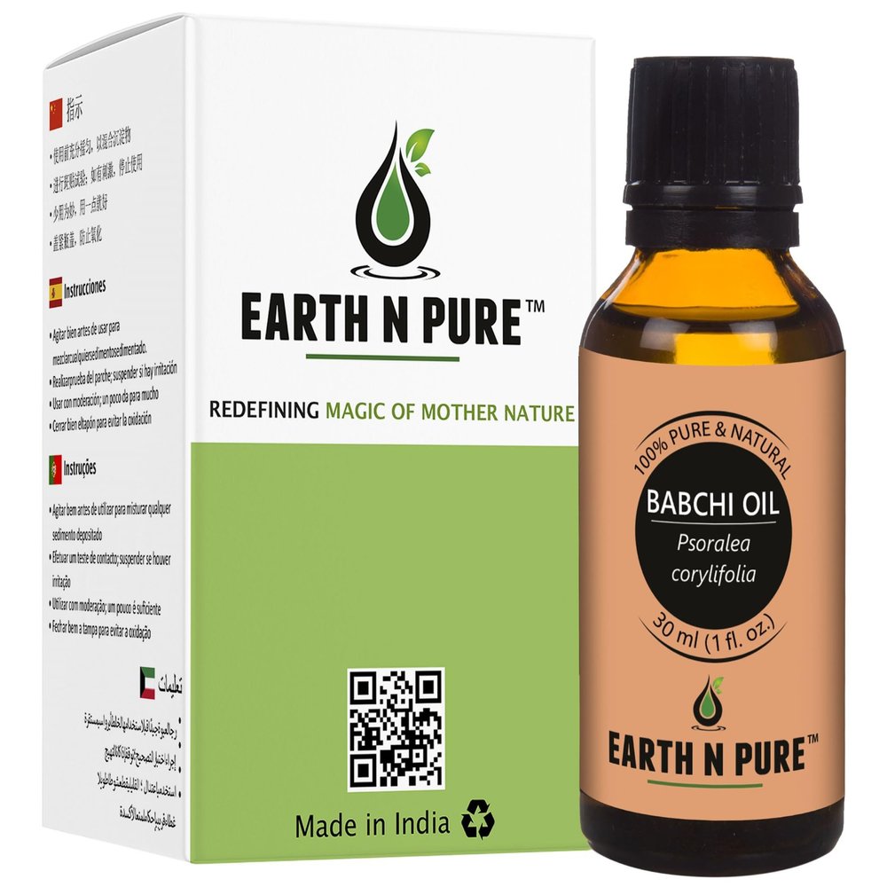 Earth N Pure Babchi Oil (Bakuchi Oil) Cold Pressed, Natural & Therapeutic Grade 30 ml