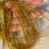 Shining Gold Hair Tinsel, 47 Inch 800 Strands Sparkle Hair Heat-Resistant Tinsel Hair Extensions, Easy for DIY, Sparkling Shiny Hair Tinsel Strands for Children Girls Women(Shining Gold) view 4