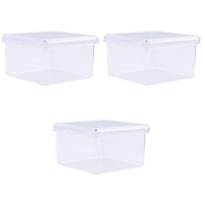 Zerodeko 3pcs Transparent Makeup Organizer Box Clear Cosmetic Storage Case for Lipstick Perfume and Jewelry Compact Design for Easy Viewing and Access