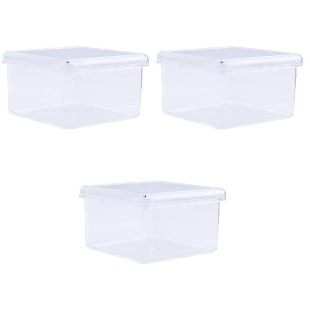 Zerodeko 3pcs Transparent Makeup Organizer Box Clear Cosmetic Storage Case for Lipstick Perfume and Jewelry Compact Design for Easy Viewing and Access