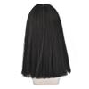 HUAISU Long Black Straight Hair Wig with Bangs Synthetic High Density Long Hair Wig for Women (Natural Black, 18inch) view 4