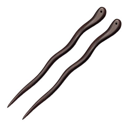 Beaupretty Retro Ebony Hairpin 2 Pack Hair Sticks for Women Vintage Chignon Hairpin Decorative Hair Pins