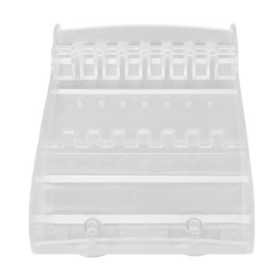 Transparent Plastic 6-Tier Salon Scissors Storage Rack with Suction Cups, 21 x 14 cm, 8.3 x 5.5 Inches, for Shop Organization